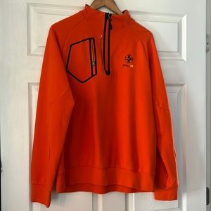 Orange RLX half zip pull over